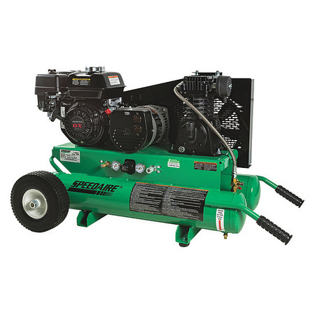 SPEEDAIRE Compressor/Generator, 6.5 HP, 10.9 Max CFM AG1-PH65-08G