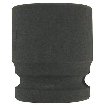 WESTWARD 3/8 in Drive Impact Socket 18 mm Size 6 pt Standard Depth, Black Oxide 4NFT6