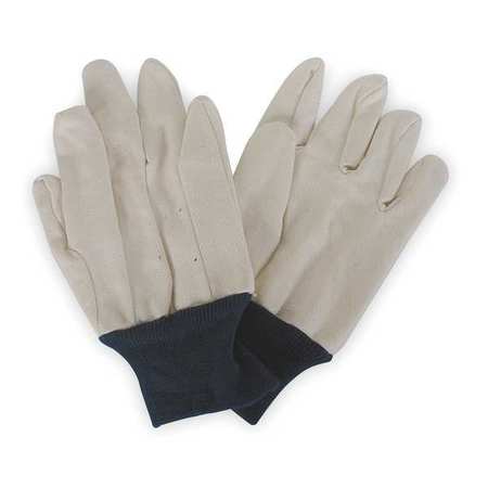 Jersey Gloves, Cotton, XL, White/Blue 