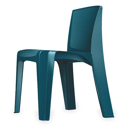 CORTECH Stacking Chair, RazorBack Series, Polypropylene Slate Blue 86484-SB