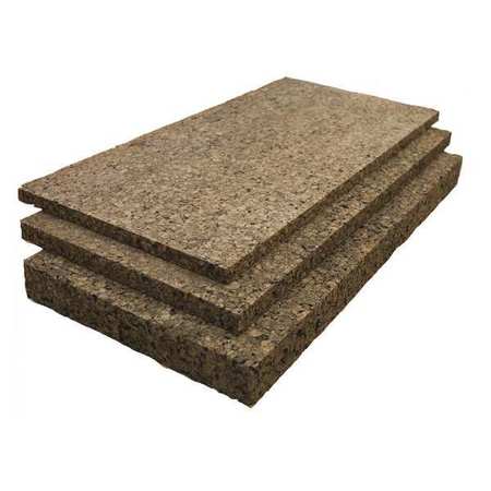 Zoro Select Cork Sheet, Insulation, 1 In Th, 12 x 36 In 4NLZ8
