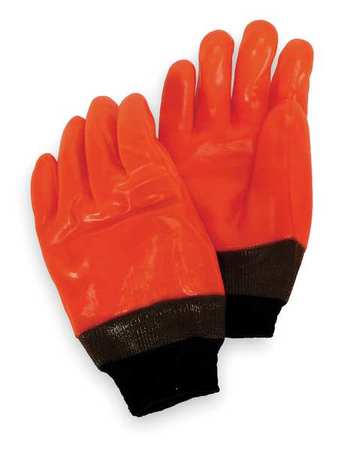 CONDOR Hi-Vis Cold Protection Gloves, Foam/Jersey Lining, L 4NMU2