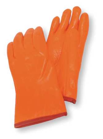 Condor Hi-Vis Cold Protection Gloves, Foam/Jersey Lining, L 4NMU4