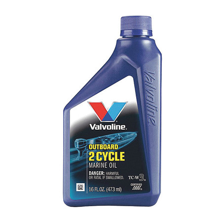 VALVOLINE 2-Cycle Synthetic Blend Marine Motor Oil, 16 Oz. VV469