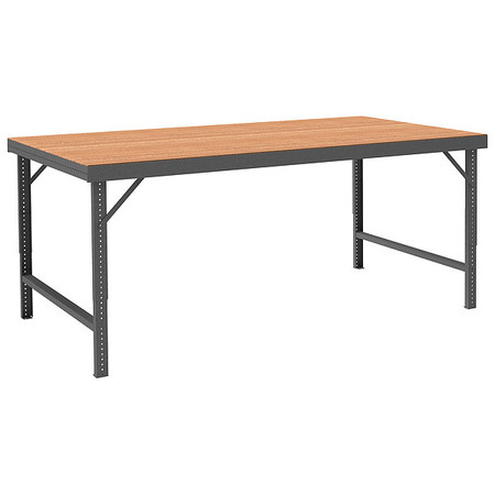 DURHAM MFG Bolted WorkBench, Particleboard, 72" W, 28" to 42" Height, 2000 lb., Folding WBF-TH-3072-95