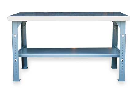 STRONG HOLD Bolted Shop Table, Stainless Steel, 30" W, 34" Height, 10,000 lb., Straight T3024-AL-SSTOP