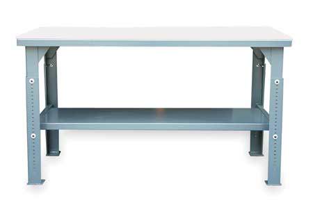 STRONG HOLD Bolted Shop Table, Polyethylene, 72" W, 34" Height, 10,000 lb., Straight T7236-AL-UHMW