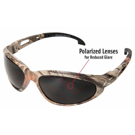 Edge Eyewear Polarized Safety Glasses, Gray Polarized ; Anti-Scratch TSM216CF