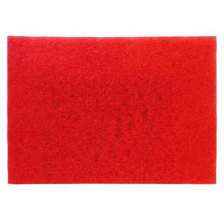 3M Buffing Pad, 32 In x 14 In, Red, PK10 5100-32x14