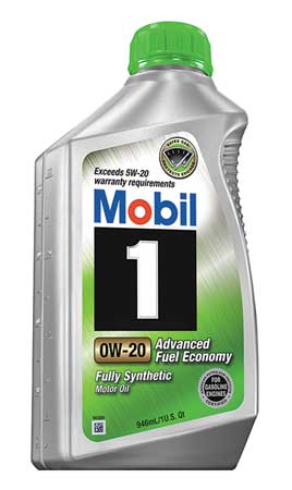 MOBIL Mobil 1 0W-20, Gals Engine Oil, 1 Qt. 124184