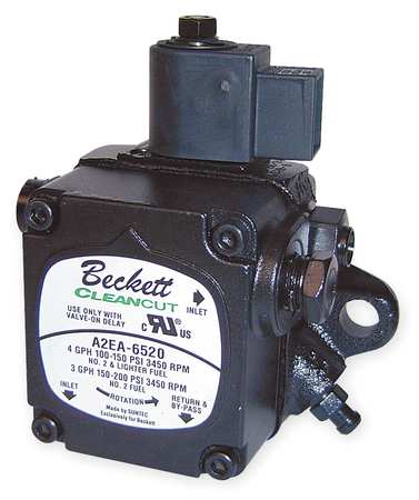 RW BECKETT Oil Burner Pump, 3450 rpm, 4gph, 100-200psi PF20322GU