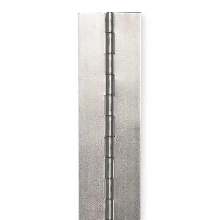 Zoro Select 3/4 in W x 72 in H Galvanized Steel Continuous Hinge 2ZFE5