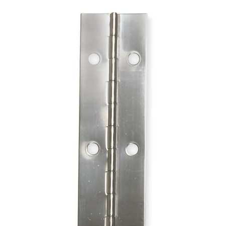 Zoro Select 1 in W x 48 in H Stainless steel Continuous Hinge 1CAL7