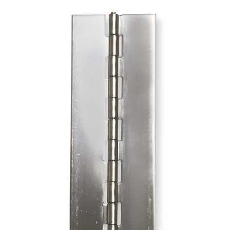 ZORO SELECT 3/4 in W x 72 in H Stainless steel Continuous Hinge 2ZFJ9