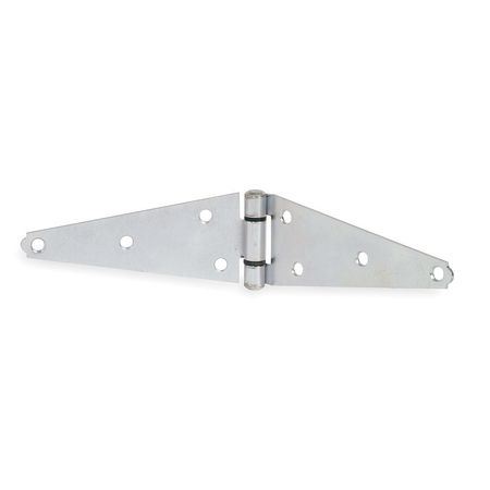 Zoro Select 3 in W x 8 in H zinc plated Strap Hinge 4PB43