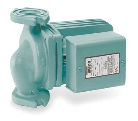 Taco Hydronic Circulating Pump, 1/8 hp, 115V, 1 Phase, Flange Connection 0011-F4