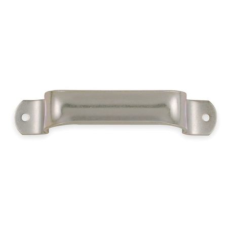 Zoro Select Pull Handle, 6-1/2 In, Polished Zinc, Unthr. Through Holes 4PE24