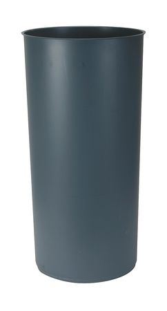 Zoro Select 22 gal Round Rigid Liner, Gray, 15 in Dia, Polyethylene 4PGH4