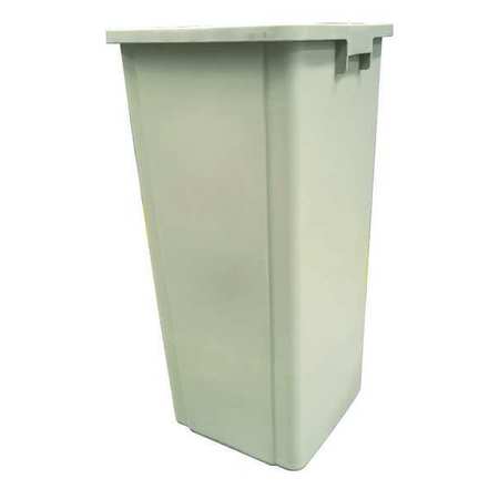 Zoro Select 23 gal Square Rigid Liner, Beige, 16 in Dia, Plastic 4PGT1