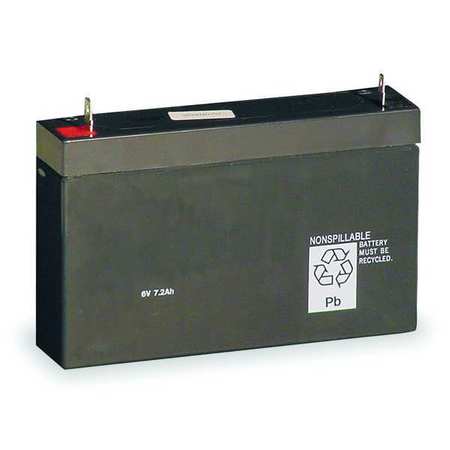 LITHONIA LIGHTING Battery, Lead Calcium, 6V, 6.5A/HR. ELB 0607