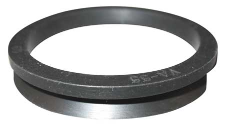 Zoro Select V-Ring Seal, Stretch, Blk, 9mm ID, PK2 4PKF2