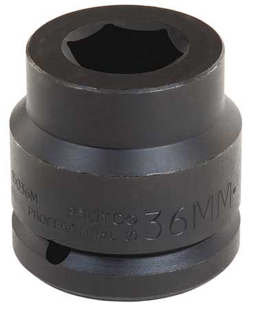 Proto 1 1/2 in Drive, 75mm 6 pt Metric Socket, 6 Points J15075M