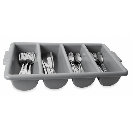 Rubbermaid Commercial Cutlery Bin, 4 Compartment FG336200GRAY