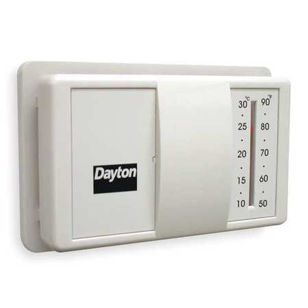 DAYTON Low Voltage Thermostat, Hardwired, 24VAC 4PU45
