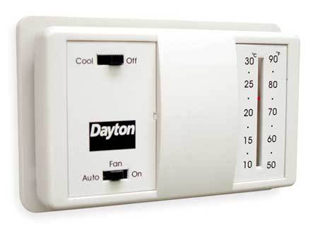 DAYTON Low Voltage Thermostat, Hardwired, 20/30VAC 4PU46