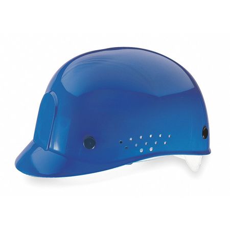 Msa Safety Bump Cap, Front Brim, Perforated Sides, Pinlock Suspension, 6 1/2 to 8, Blue 10033650