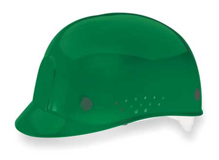 Msa Safety Bump Cap, Front Brim, Perforated Sides, Pinlock Suspension, 6 1/2 to 8, Green 10033655