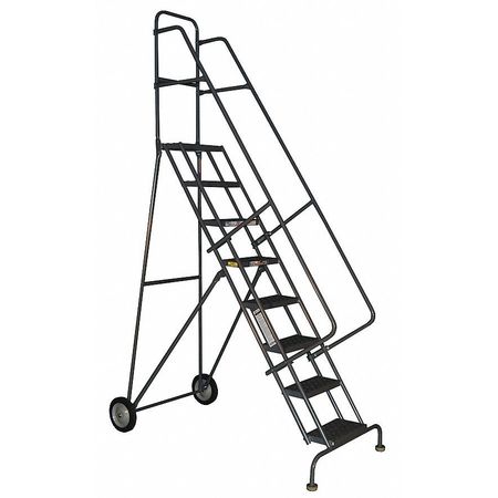 TRI-ARC 96 in H Steel Tilt and Roll Ladder, 6 Steps, 450 lb Load Capacity KDRF106166