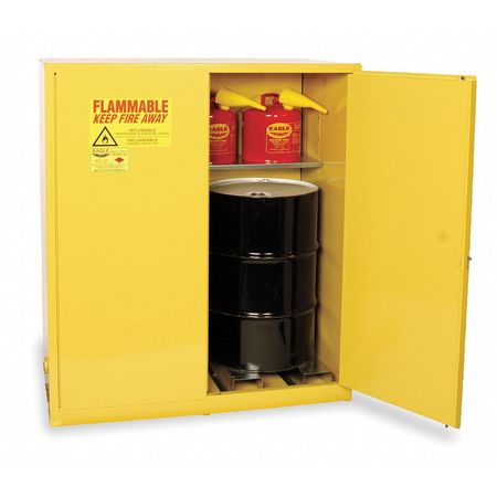 EAGLE MFG Flammable Cabinet, Vertical, 110 Gal., YLW 1955X