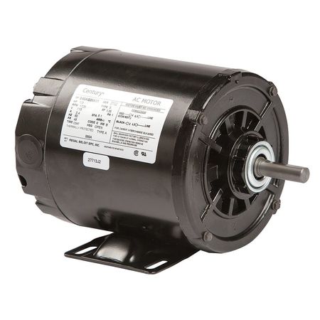 CENTURY Split-Phase Belt Drive Motor, 1/3 HP, 48 Frame, 115V AC Voltage, 1,725 Nameplate RPM 889A