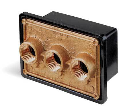 DAYTON Electrical Box, Junction Box, Brass 4RG47
