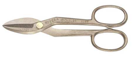 AMPCO SAFETY TOOLS Tinners Snip, Straight, 12 in, High Strength Nickel Aluminum Bronze S-1144