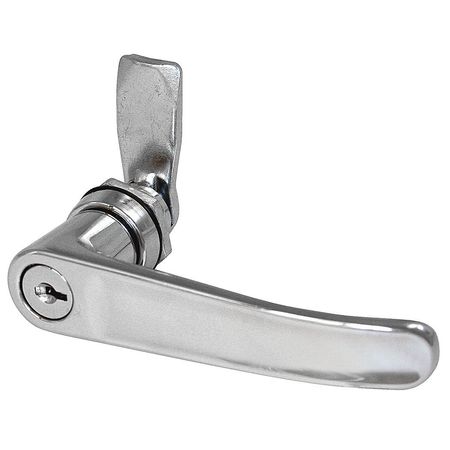 ZORO SELECT Cam Latch, Keyed, Polished Chrome 4RRG7