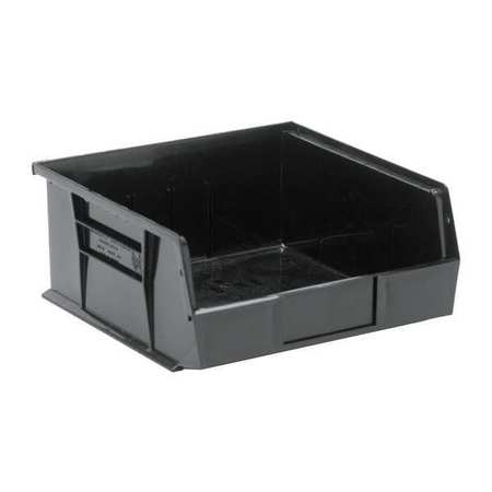 QUANTUM STORAGE SYSTEMS 50 lb Hang & Stack Storage Bin, Polypropylene, 11 in W, 5 in H, 10 7/8 in L, Black QUS235CO