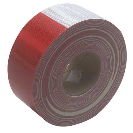 3M Reflective Tape, 3 in. Wht/Red, Truck 983-32 ES
