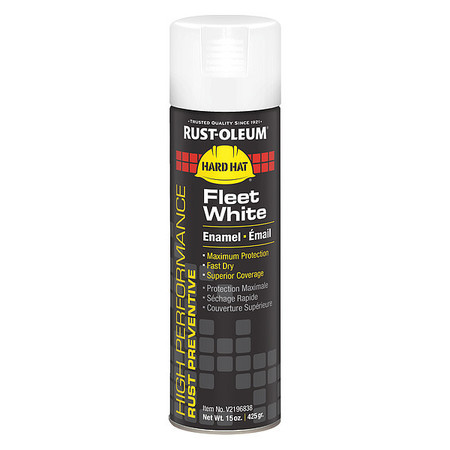 Rust-Oleum Rust Preventative Spray Paint, Fleet White, Gloss, 15 oz V2196838