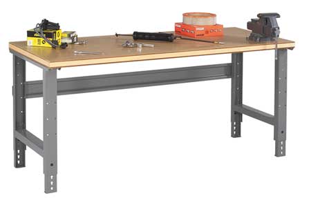 TENNSCO Bolted Workbenches, Shop Top, 48" W, 33-3/4" Height, 2400 lb., Straight WBA-1-3048C