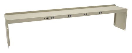 TENNSCO Electrical Shelf Riser, 96Wx15Dx18H, Gray RE-18-1596