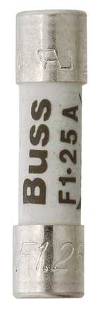 Eaton Bussmann Ceramic Fuse, GDA Series, Fast-Acting, 250mA, 250V AC, 1.5kA at 250V AC, 5 PK GDA-250MA