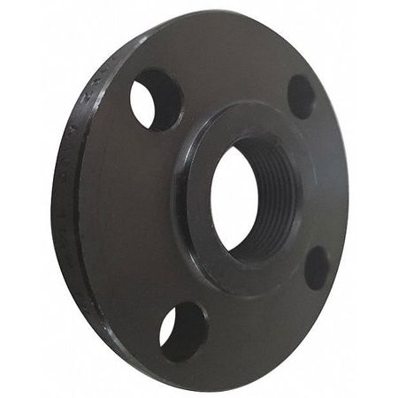 Zoro Select 3/4" Black Steel Threaded Flange FLCS1RFTHD034