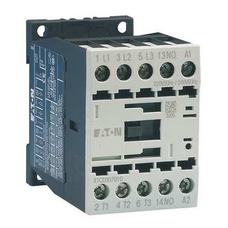 EATON IEC Magnetic Contactor, 3 Poles, 208 V AC, 9 A, Reversing: No XTCE009B10E