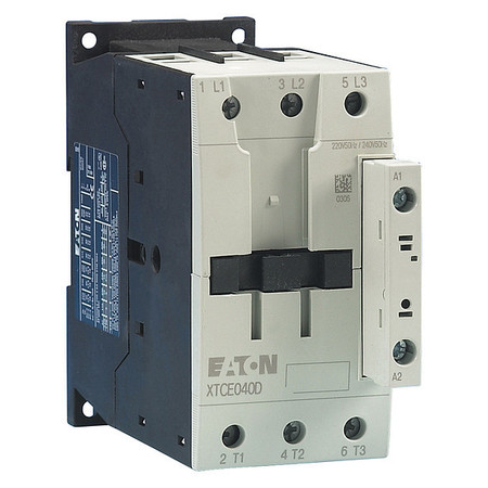 EATON IEC Magnetic Contactor, 3 Poles, 240 V AC, 40 A, Reversing: No XTCE040D00B