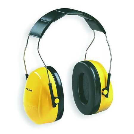 3M PELTOR Peltor Optime 98 Over-the-Head Ear Muffs, Stainless Steel Headband, NRR 25 dB, Yellow 08091