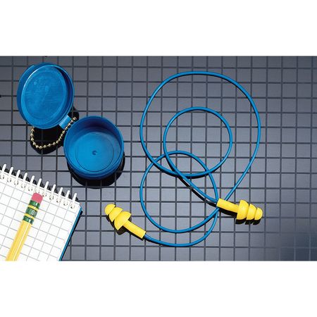 3M E-A-R UltraFit Reusable Corded Ear Plugs, Flanged Shape, NRR 25 dB, Plastic Case, 1 Pair 340-4002