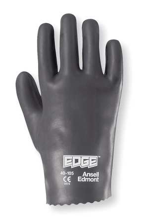 EDGE Nitrile Coated Gloves, Full Coverage, Gray, L, PR 40-105