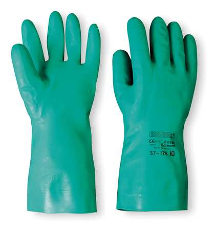 Ansell 12" Chemical Resistant Gloves, Nitrile, 10, 1 PR 37-175